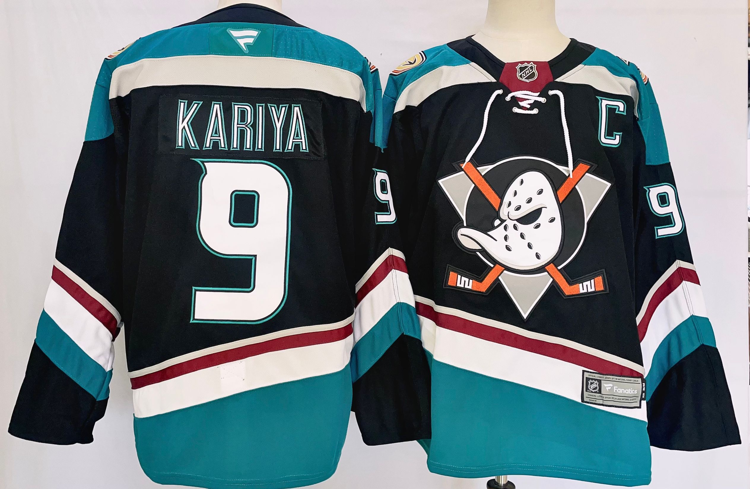 Men Anaheim Ducks #9 Kariya Black 2025 Home Premier Player NHL Jersey